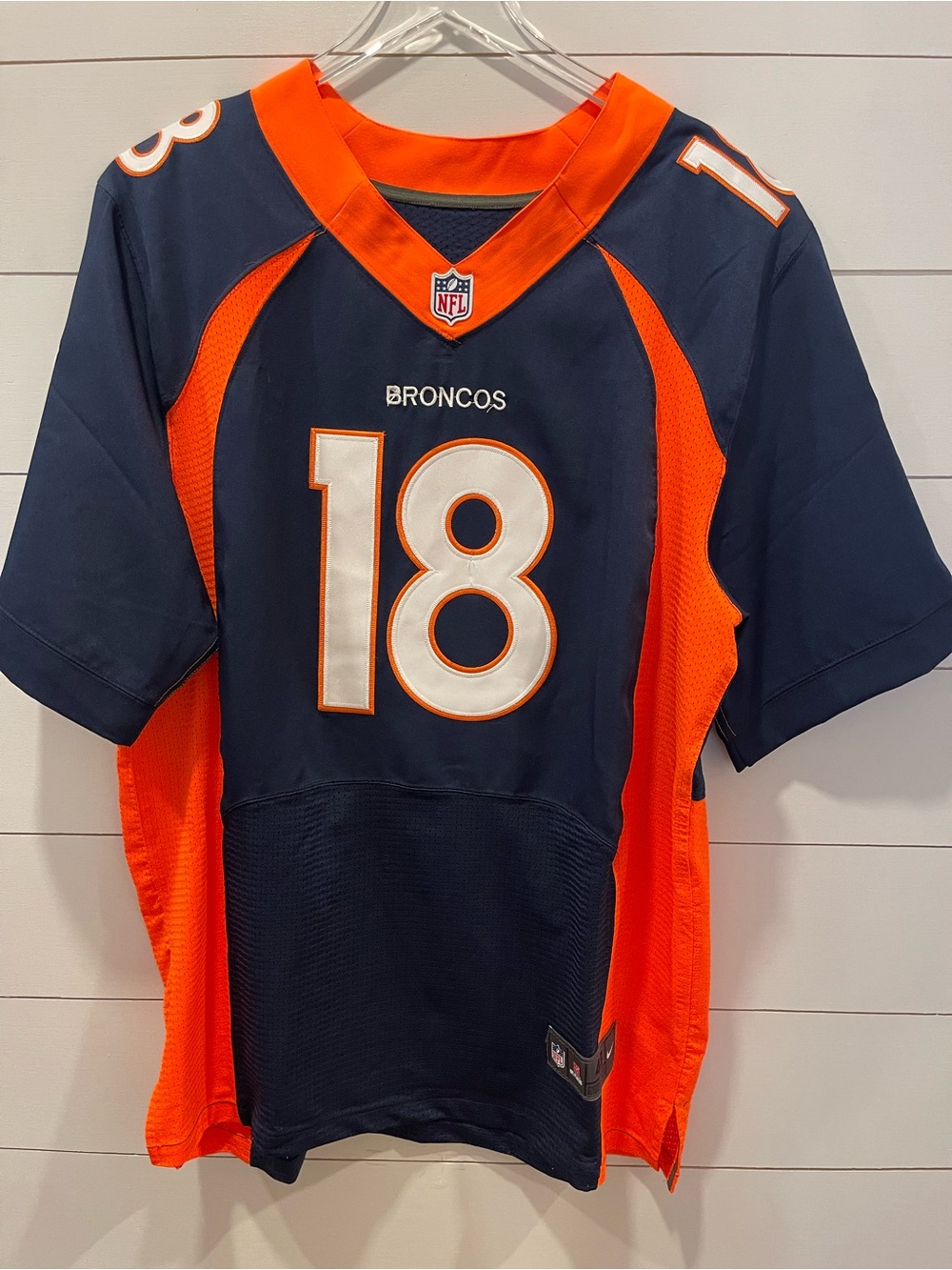 Nike NFL Denver Broncos Navy & Orange #18 Manning Football Jersey Adult 48